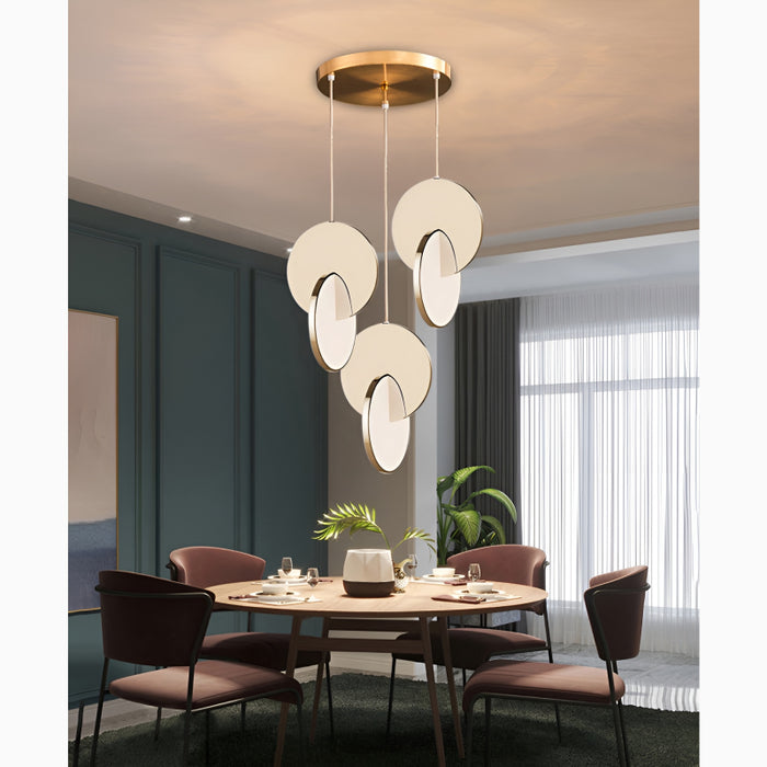 Alezio | Round Stainless Steel Hanging Light Fixture