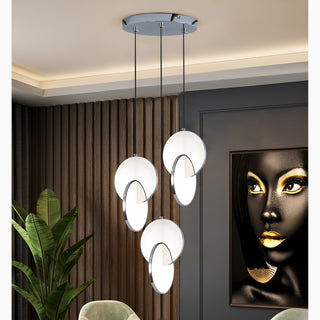 Alezio | Round Stainless Steel Hanging Light Fixture