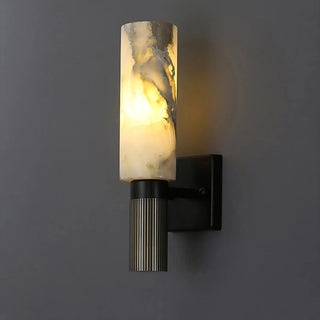 Allai | Luxury Modern Natural Marble Wall Sconce from Mirodemi for Porch, Foyer, Bedroom, Living Room | LED Light | Outdoor Lighting | Wall Lamp | 