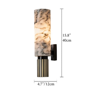 Allai | Luxury Modern Natural Marble Wall Sconce from Mirodemi for Porch, Foyer, Bedroom, Living Room | LED Light | Outdoor Lighting | Wall Lamp | 