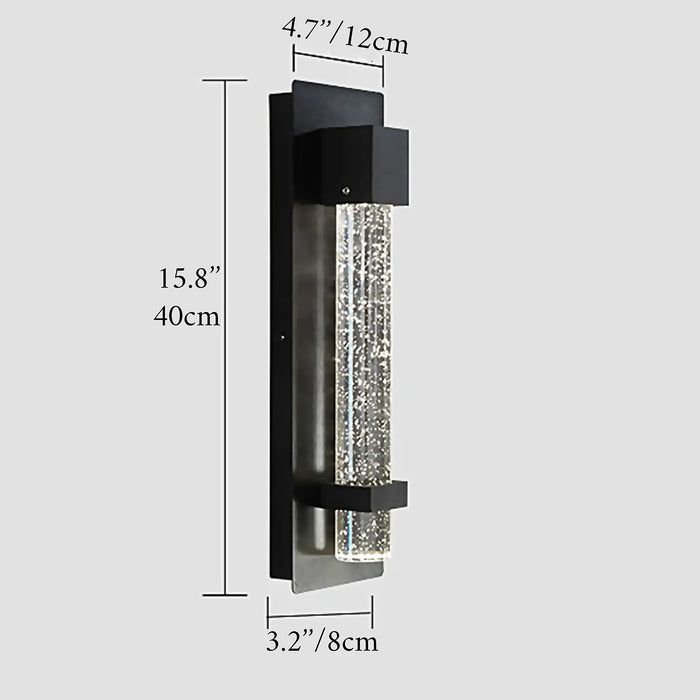 Allein | Modern Crystal Bubble Design Waterproof Wall Sconce | LED Light | Outdoor Wall Sconce | Luxury Lighting |