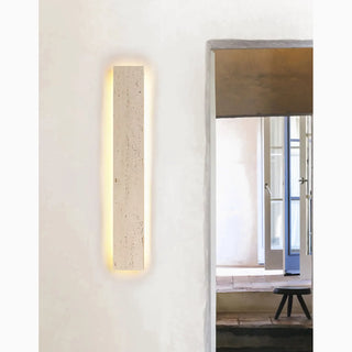 Allerona | Modern Natural Stone Long Outdoor Wall Sconce | Luxury Lighting | Outdoor | Indoor | LED Light | Natural Materials |