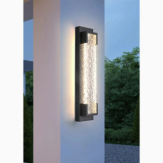 Alserio | Stylish Outdoor Black LED Wall Light with Rust-Resistant Coating from Mirodemi