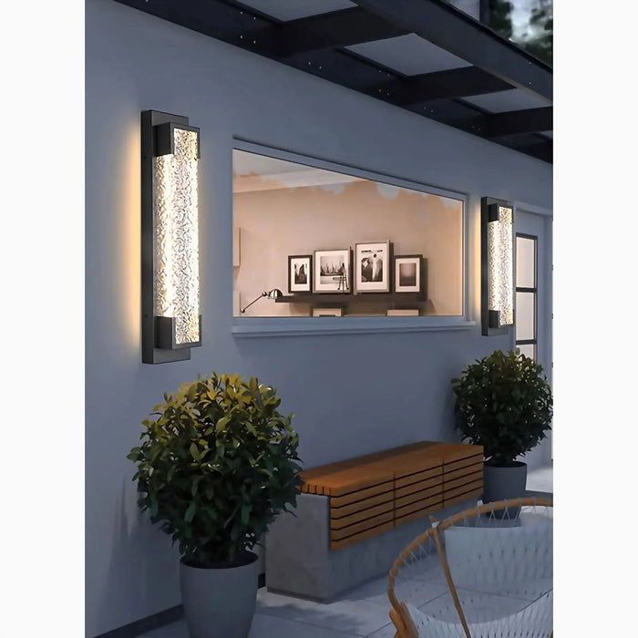 Alserio | Stylish Black Anti Rust LED Outdoor Wall Sconce from Mirodemi | LED Light | Luxury Lighting | Outdoor Wall Lamp | 