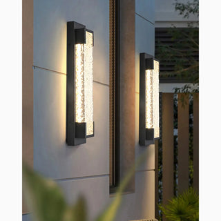 Alserio | Mirodemi LED Outdoor Wall Sconce with Sleek Anti-Rust Black Design