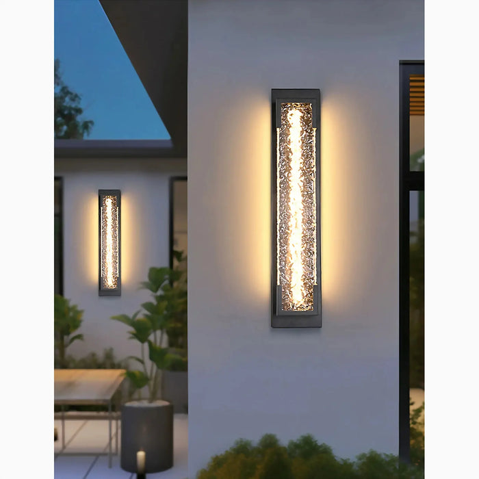 Alserio | Stylish Black Anti Rust LED Outdoor Wall Sconce from Mirodemi | LED Light | Luxury Lighting | Outdoor Wall Lamp | 