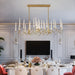 Altare | Icicle-shaped Gold Rectangle Crystal Luxury Chandelier