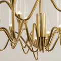 Altare | Icicle-shaped Gold Rectangle Crystal Chandelier Small Details