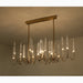 Altare | Icicle-shaped Gold Rectangle Crystal Wonderful Chandelier