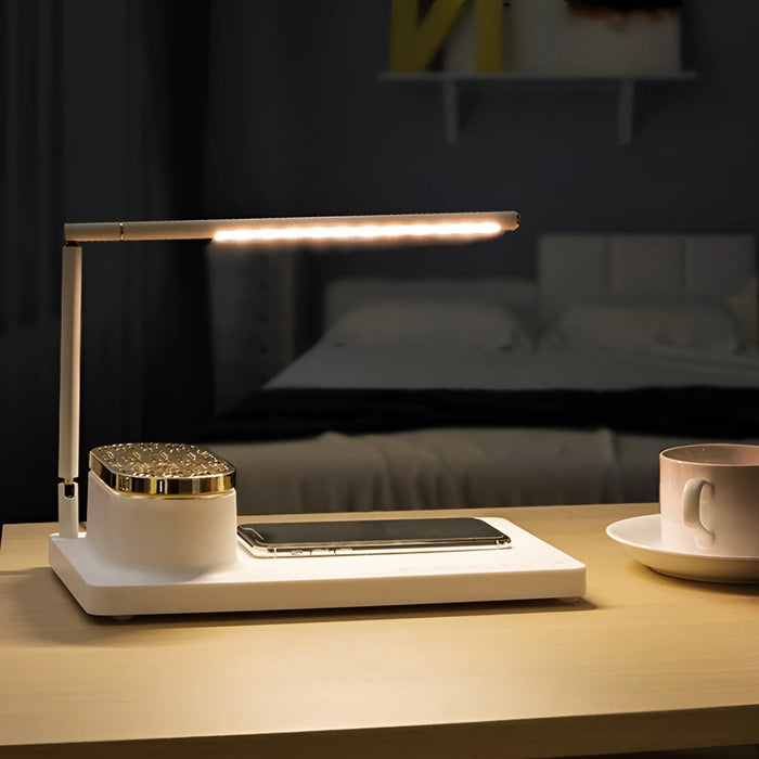 Smart|Charger|Bluetooth|Black|White|Dimmable|Table|Lamp