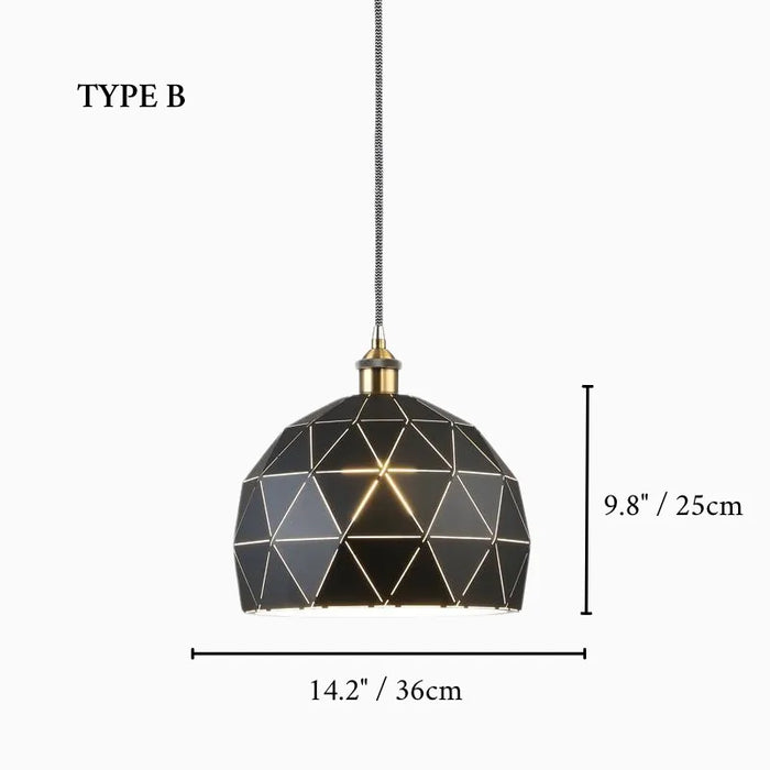 MIRODEMI Utelle | American Vintage Crystal Geometric Pendant Lamp for Dining Room