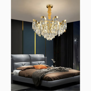 Albisola Superiore | Aristocratic Gold Crystal Ceiling Chandelier from Mirodemi for Bedroom