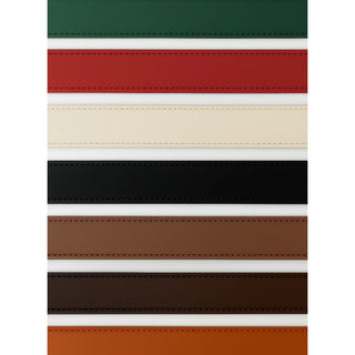 Premium color selection for Aurelia pendant straps - available in black, brown, cream, red, orange, and green