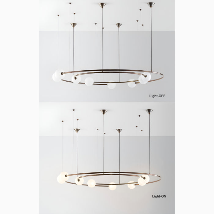 Baia e Latina | Planet Orbit Glass Ball LED Pendant Lamp for Living Room, Bedroom, Dining Room