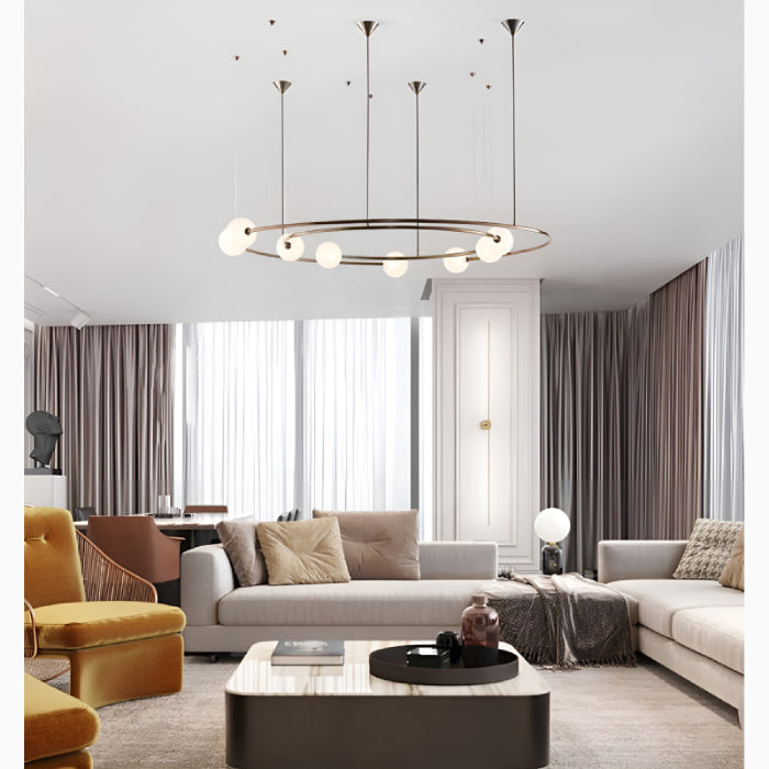 Baia e Latina | Planet Orbit Glass Ball LED Pendant Lamp for Living Room, Bedroom, Dining Room