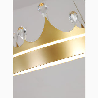 MIRODEMI Baiano | Modern Drum LED Pendant Lights Gold Crown for Kids Room Details