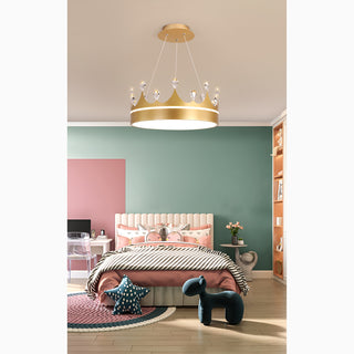 MIRODEMI Baiano | Modern Drum LED Pendant Lights for Kids Room Gold