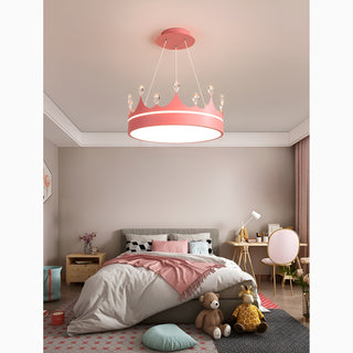 MIRODEMI Baiano | Modern Drum LED Pendant Lights Crown for Kids Room