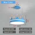MIRODEMI Baiano | Modern Drum LED Pendant Lights Blue Crown for Kids Room Parameters