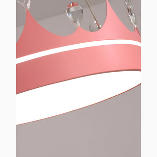 MIRODEMI Baiano | Modern Drum LED Pendant Lights Pink Crown for Kids Room Details