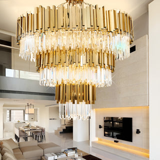 Beausoleil | Empire Gold Crystal Chandelier For Stairway