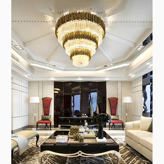 Beausoleil | Empire Gold Crystal Chandelier For Stairway