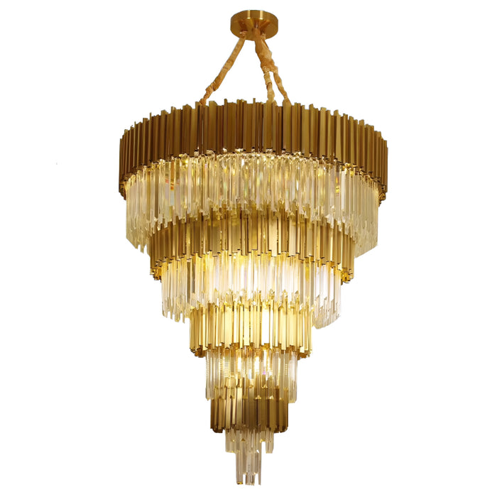 Beausoleil | Empire Gold Crystal Chandelier For Stairway