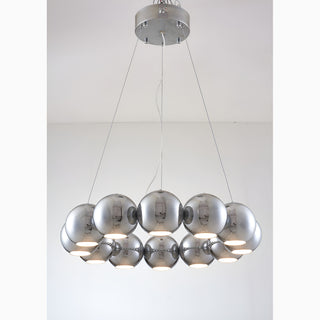 MIRODEMI Belgodere | Gold/Silver Modern Balls Hanging Chandelier Silver