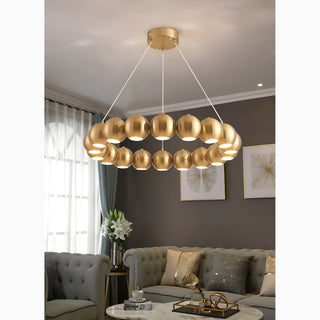 MIRODEMI Belgodere | Gold/Silver Modern Balls Hanging Chandelier for Dining Room