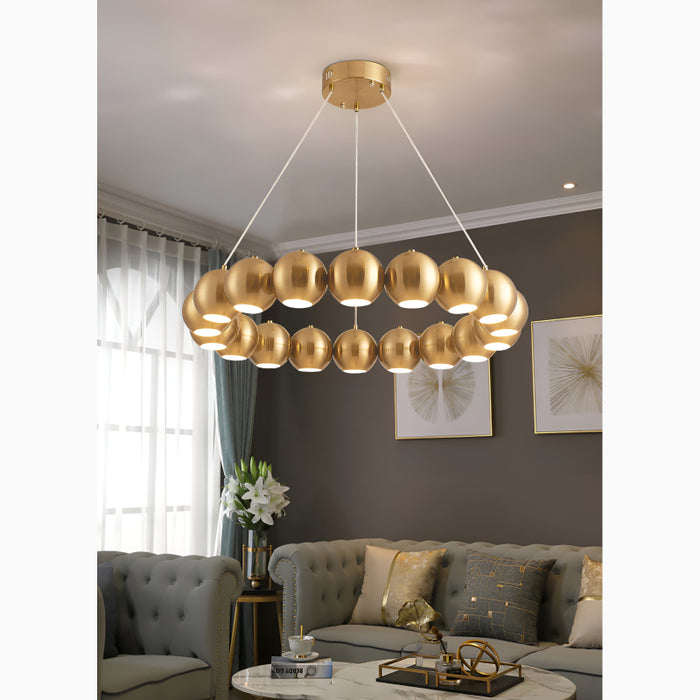 Belgodere | Gold/Silver Modern Balls Hanging Chandelier