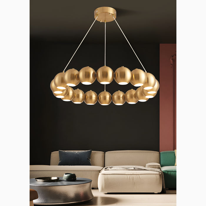 Belgodere | Gold/Silver Modern Balls Hanging Chandelier