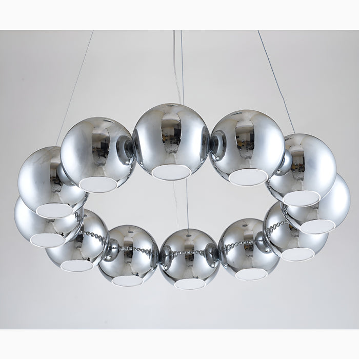 Belgodere | Gold/Silver Modern Balls Hanging Chandelier