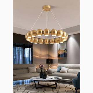 MIRODEMI Belgodere | Gold/Silver Modern Balls Hanging Chandelier for Living Room