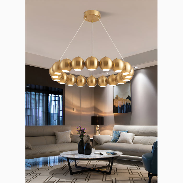 Belgodere | Gold/Silver Modern Balls Hanging Chandelier