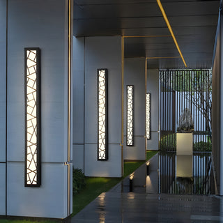 MIRODEMI Black Creative Design Outdoor Waterproof Aluminum LED Tall Wall Lamp For Villa | luxury lighting | Creative style | Vertical outdoor lamp | 