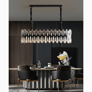 Black Crystal Style Ceiling Chandelier for Dining Room