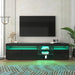 Black|Minimalistic|TV Stand|Glass|RGB Backlight