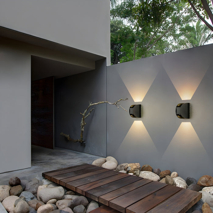 MIRODEMI Black Modern Outdoor Waterproof Aluminum LED Wall Scones For Garden, Courtyard | Luxury Lighting | Wall Lamp | Outdoor Light | Minimalistic Style |