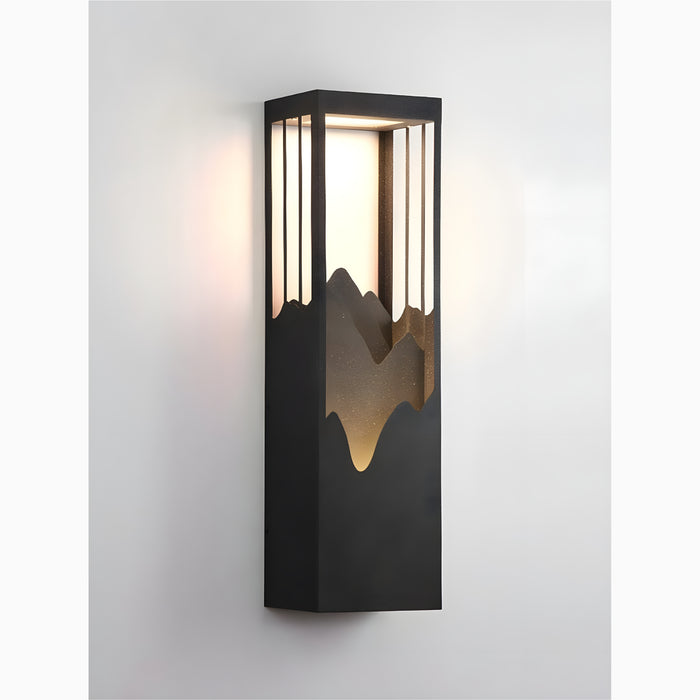  MIRODEMI Black Solar Outdoor Original Design Waterproof Wall Light For Garden, Courtyard | LED Light | Creative Style | Outdoor luxury lighting | 