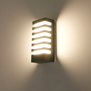 MIRODEMI Black Outdoor Waterproof Aluminum LED Wall Sconce For Porch, Garden | Minimalistic Style | Luxury Outdoor Lighting | LED Wall Lamp | 