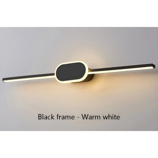 White|Black|LED|Wall|Lamp|Line|Round|Oval|Bathroom|Mirror|Living|Bedroom