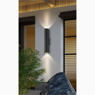 MIRODEMI Black Waterproof Outdoor Aluminum LED Wall lamp for Garden, Porch, Courtyard, Villa | Luxury outdoor lighting | LED wall lamp | Minimalism | 