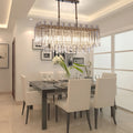 Borghetto Santo Spirito | Gold Rectangle Crystal Chandelier for Living Room