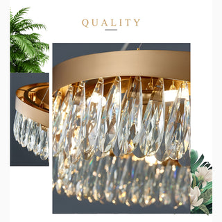 MIRODEMI Borgio Verezzi | Gold Crystal Сurve Hanging Light Fixture for Living Room Details