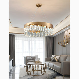 MIRODEMI Borgio Verezzi | Gold Crystal Сurve Hanging Light Fixture for Room