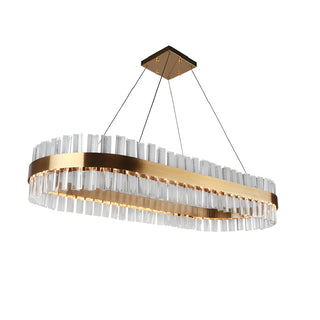 Bormida | Luxurious Modern Crystal Oval Chandelier White BG