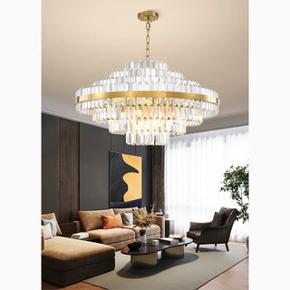 Crystal|LED|Chandelier|Pendant|Round|Gold|Steel|Master|Bedroom|Living|Room|Dining|Room|Non-dimmable|Large|Luxury