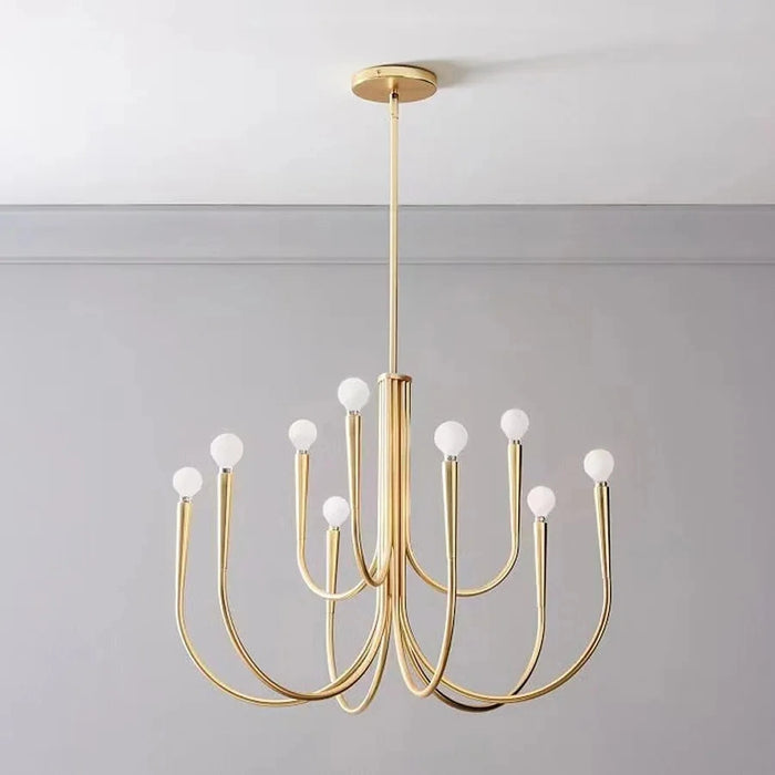 Art-Deco Metal Pendant Chandelier from Mirodemi with Cool Light for Classic Atmosphere