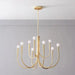 Art-Deco Metal Pendant Chandelier from Mirodemi with Cool Light for Classic Atmosphere