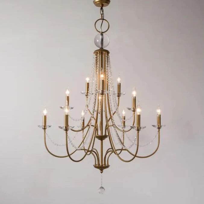 Retro Iron LED Staircase Chandelier from Mirodemi with Warm Light